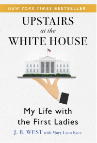 Butler's hand holding the White House on a tray.